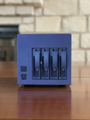 U-NAS NSC-400 Server Chassis (Blue) without Power Supply (Open Box)